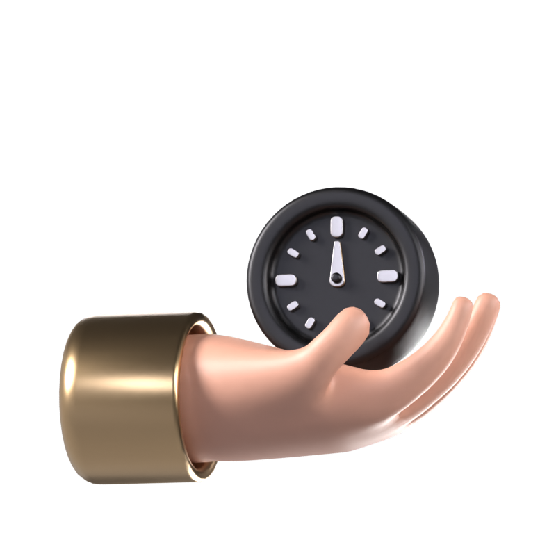 Save Time Animated 3D Icon 3D Graphic