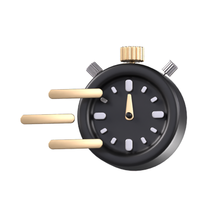 Fast Time Animated 3D Icon 3D Graphic