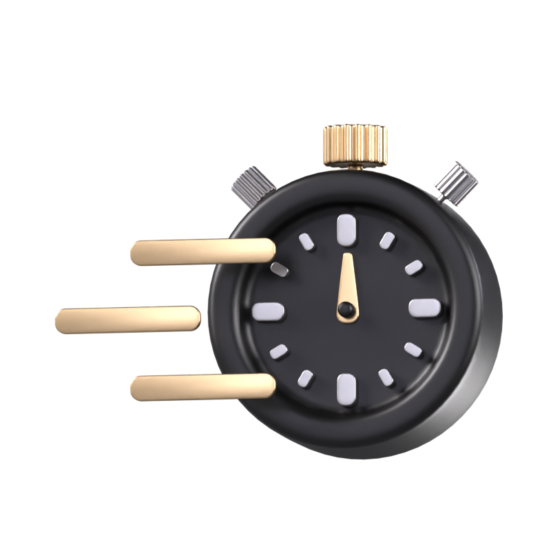 Fast Time Animated 3D Icon 3D Graphic