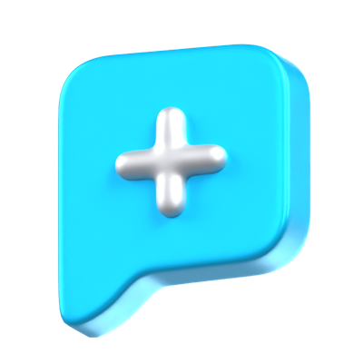 Add New Chat Animated 3D Icon 3D Graphic