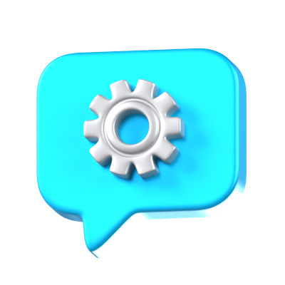 Chat Settings Animated 3D Icon 3D Graphic