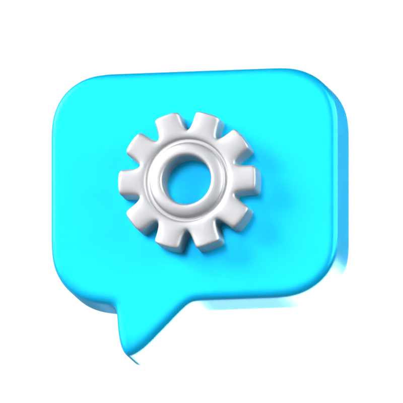 Chat Settings Animated 3D Icon 3D Graphic