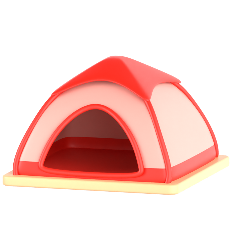 Camping Tent 3D Icon 3D Graphic