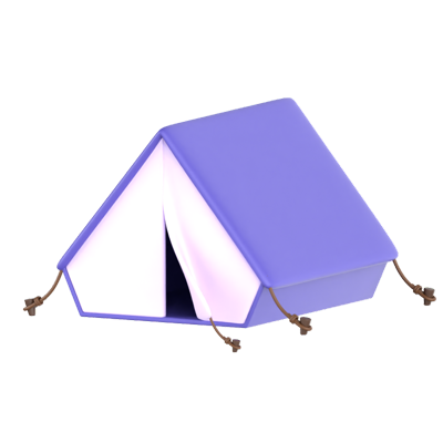 Medium Ridge Tent 3D Icon 3D Graphic