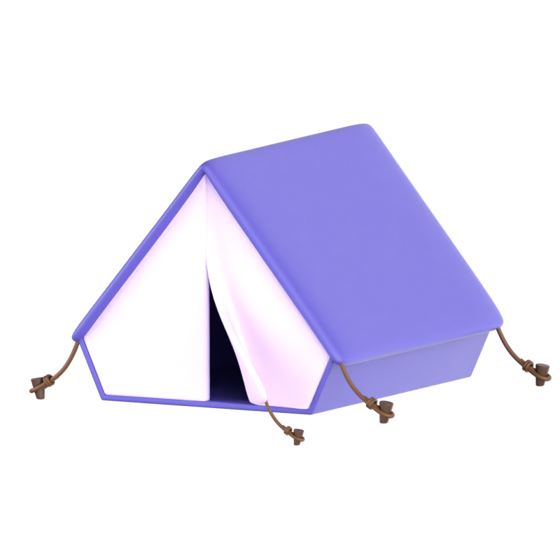 Mittelfirstzelt 3D-Symbol 3D Graphic