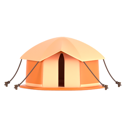 Hexagonal Tent 3D Icon 3D Graphic