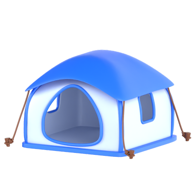 Medium Camping Tent 3D Icon 3D Graphic