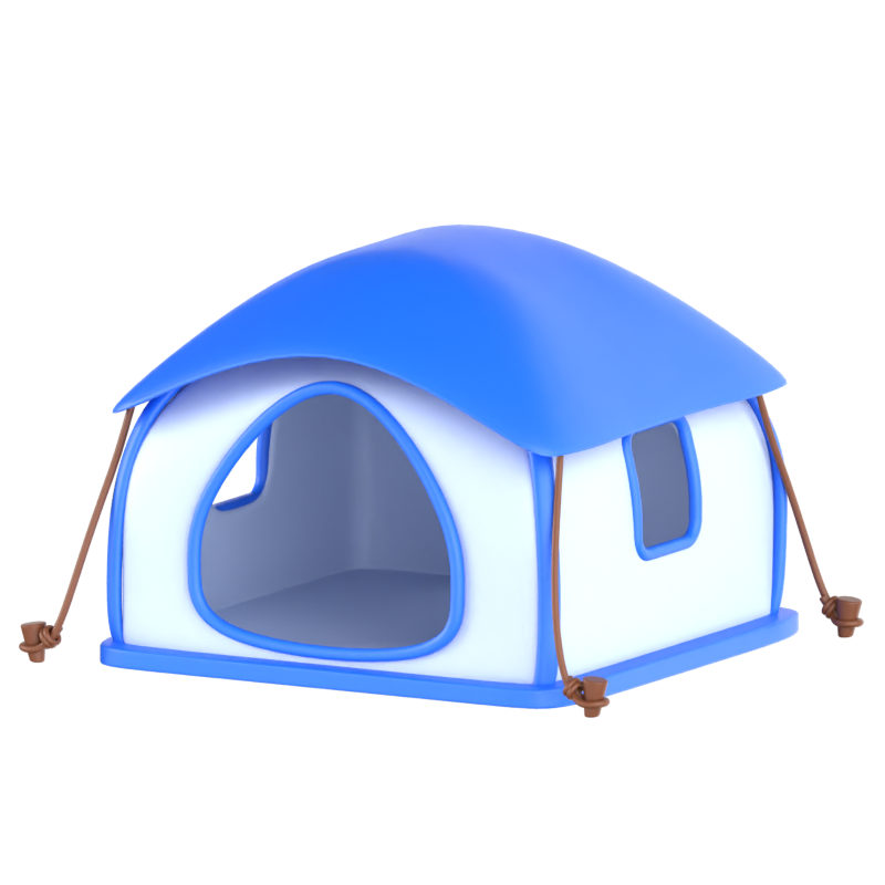 Medium Camping Tent 3D Icon