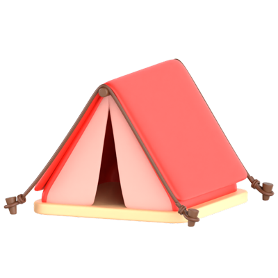 Medium Scout Tent 3D Icon 3D Graphic