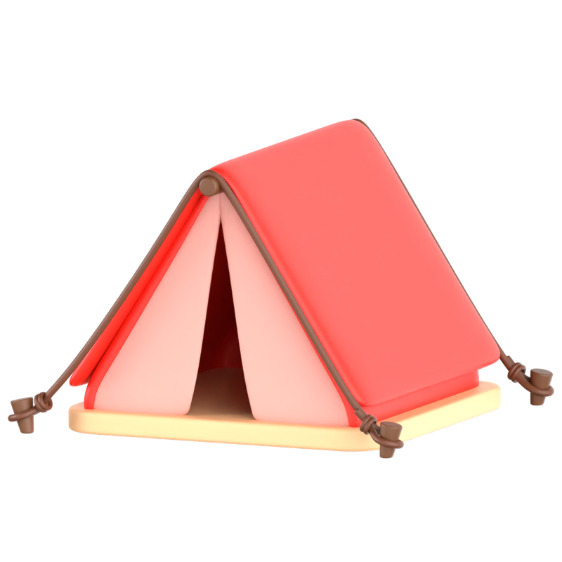 Medium Scout Tent 3D Icon 3D Graphic