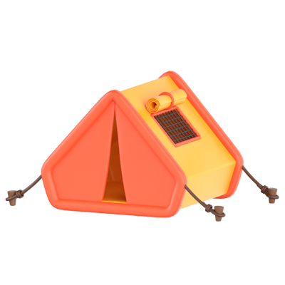 Small Cabin Tent 3D Icon 3D Graphic