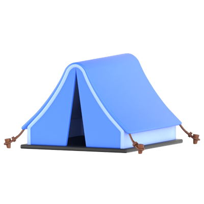 Small Ridge Tent 3D Icon 3D Graphic