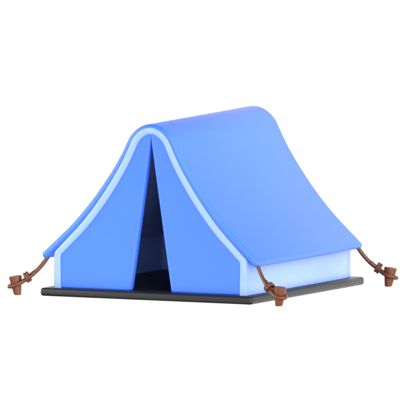 Small Ridge Tent 3D Icon 3D Graphic