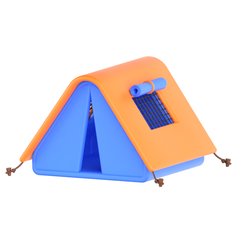 Big Cabin Tent 3D Icon