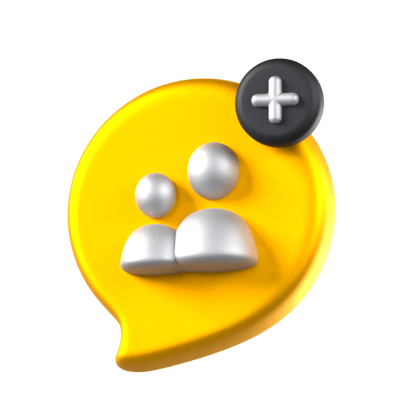 Add New Chat Animated 3D Icon 3D Graphic