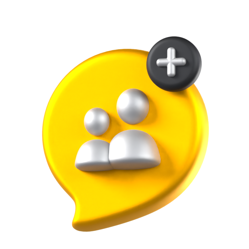 Add New Chat Animated 3D Icon 3D Graphic