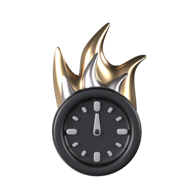 Hot Time Animated 3D Icon 3D Graphic