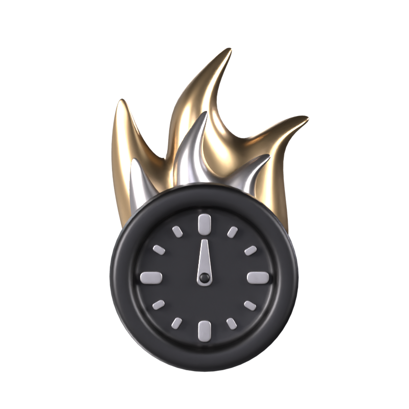 Hot Time Animated 3D Icon 3D Graphic