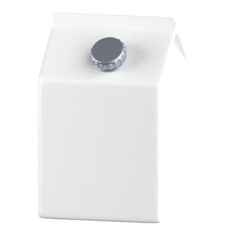 Milk Box 3D Icon