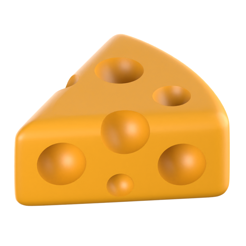 Cheese 3D Icon 3D Graphic