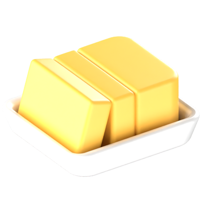 Butter 3D Icon 3D Graphic