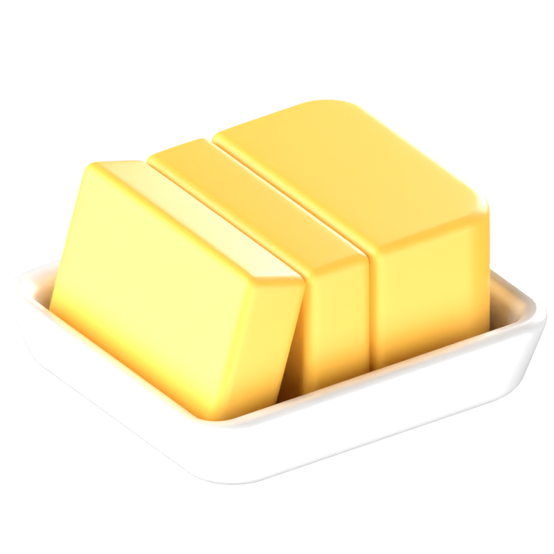 Butter 3D Icon 3D Graphic