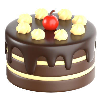 Torte 3D-Symbol 3D Graphic