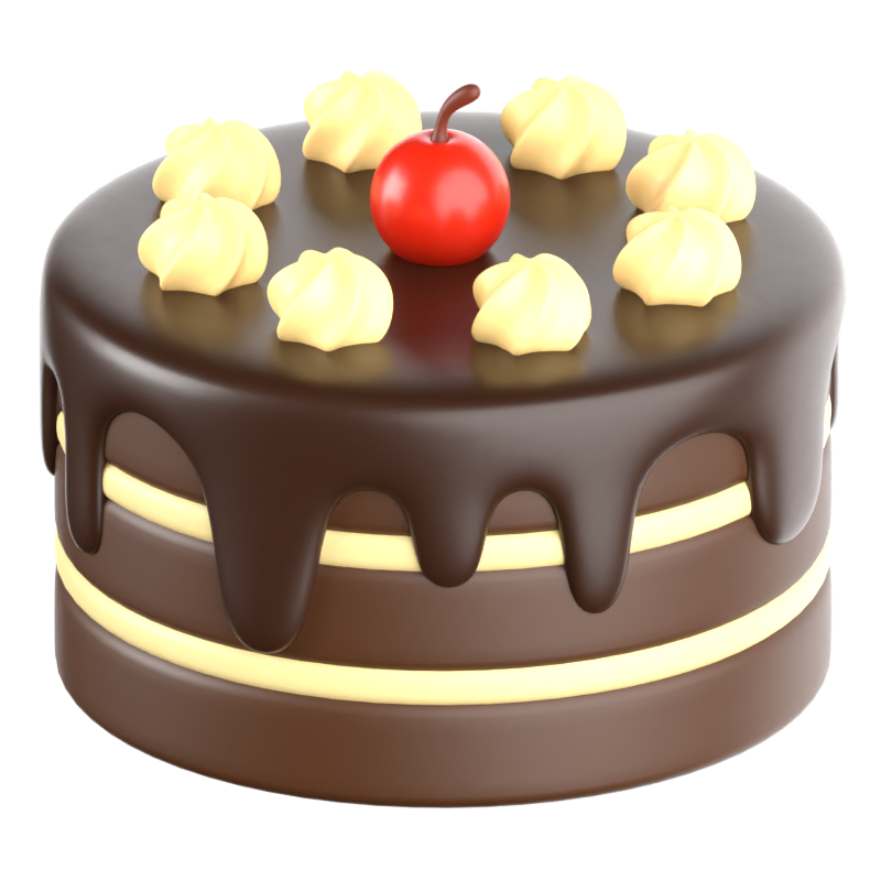 Torte 3D-Symbol