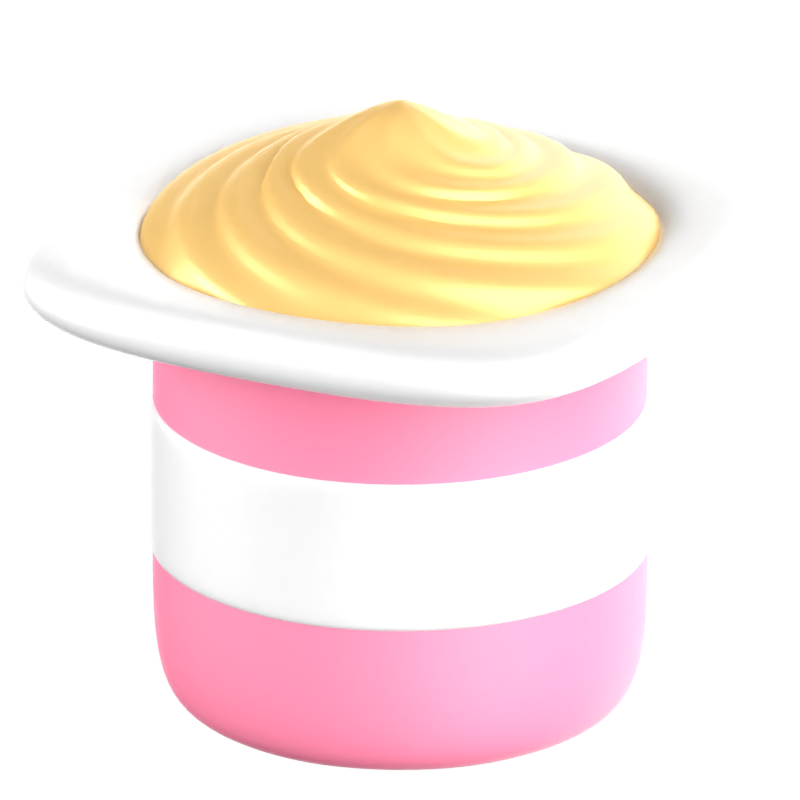 Joghurt 3D-Symbol 3D Graphic