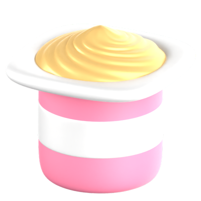 Yogurt 3D Icon 3D Graphic