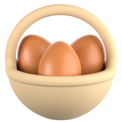 Egg 3D Icon 3D Graphic