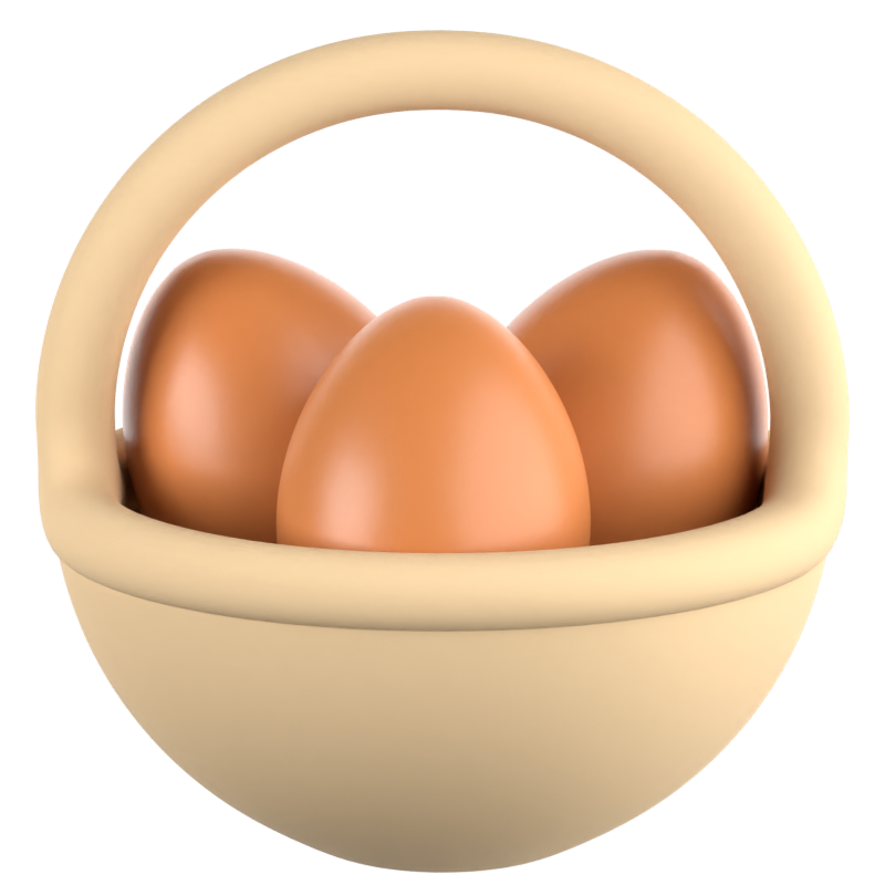 Egg 3D Icon 3D Graphic