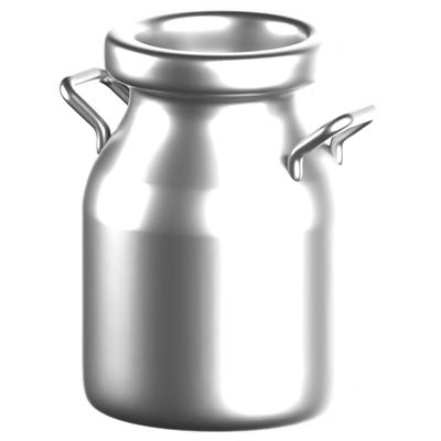 Milk Can 3D Icon 3D Graphic