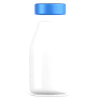 Milk Bottle 3D Icon 3D Graphic