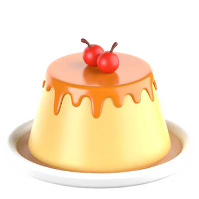 Vanillepudding 3D-Symbol 3D Graphic