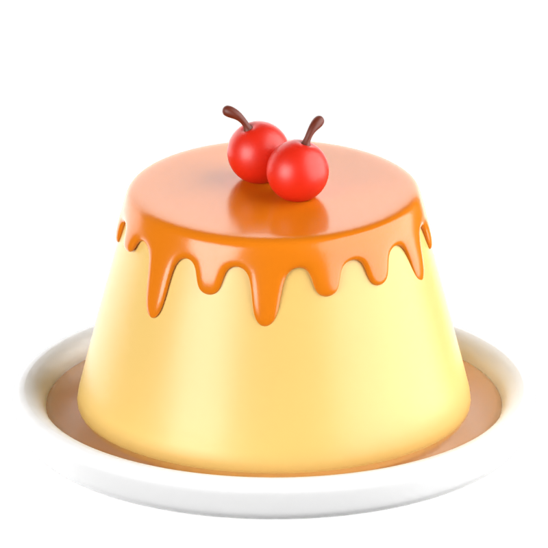 Vanillepudding 3D-Symbol 3D Graphic