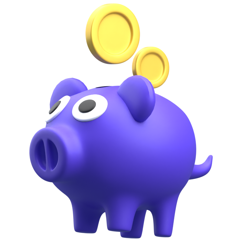 Piggy Saving 3D Icon 3D Graphic