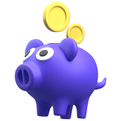 Piggy Saving 3D Icon 3D Graphic