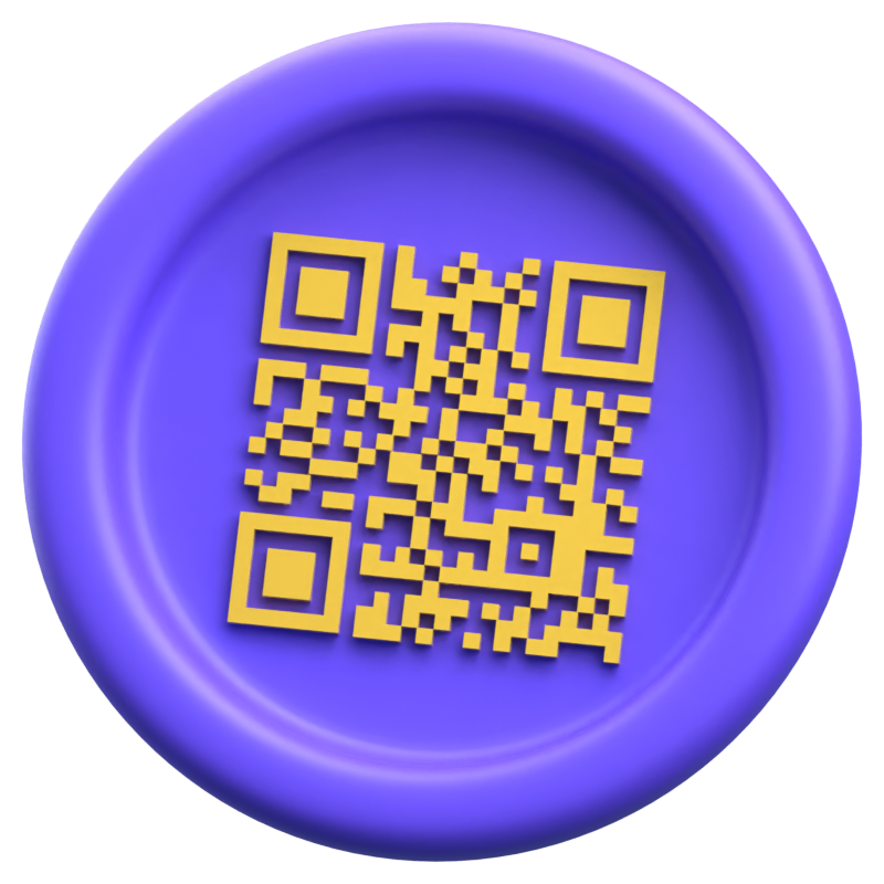 QR Code 3D Icon 3D Graphic