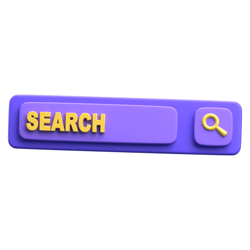 Search Bar 3D Icon 3D Graphic