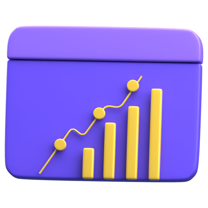 Sales Report 3D Icon 3D Graphic