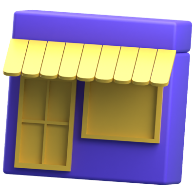 Store Building 3D Icon 3D Graphic