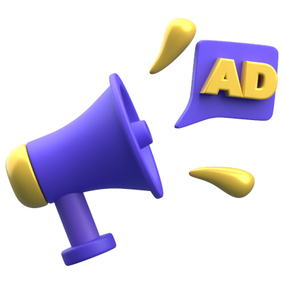 Advertisement 3D Icon 3D Graphic