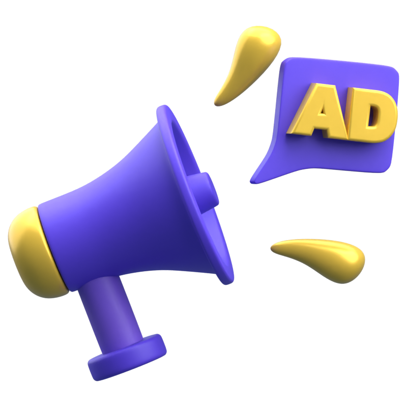 Advertisement 3D Icon 3D Graphic