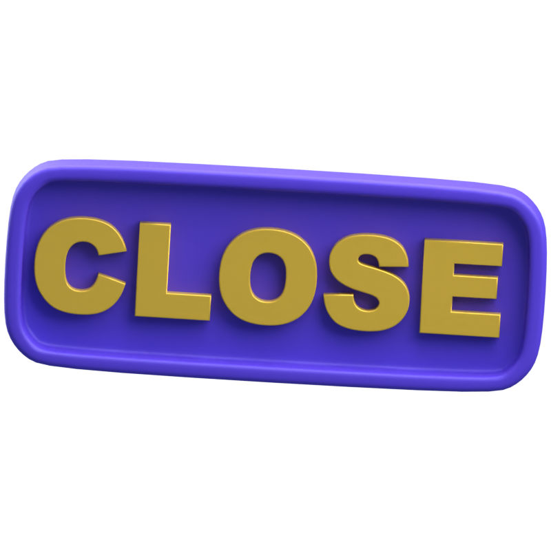 Closed Sign 3D Icon 3D Graphic