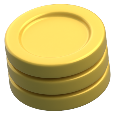 Coins 3D Icon 3D Graphic