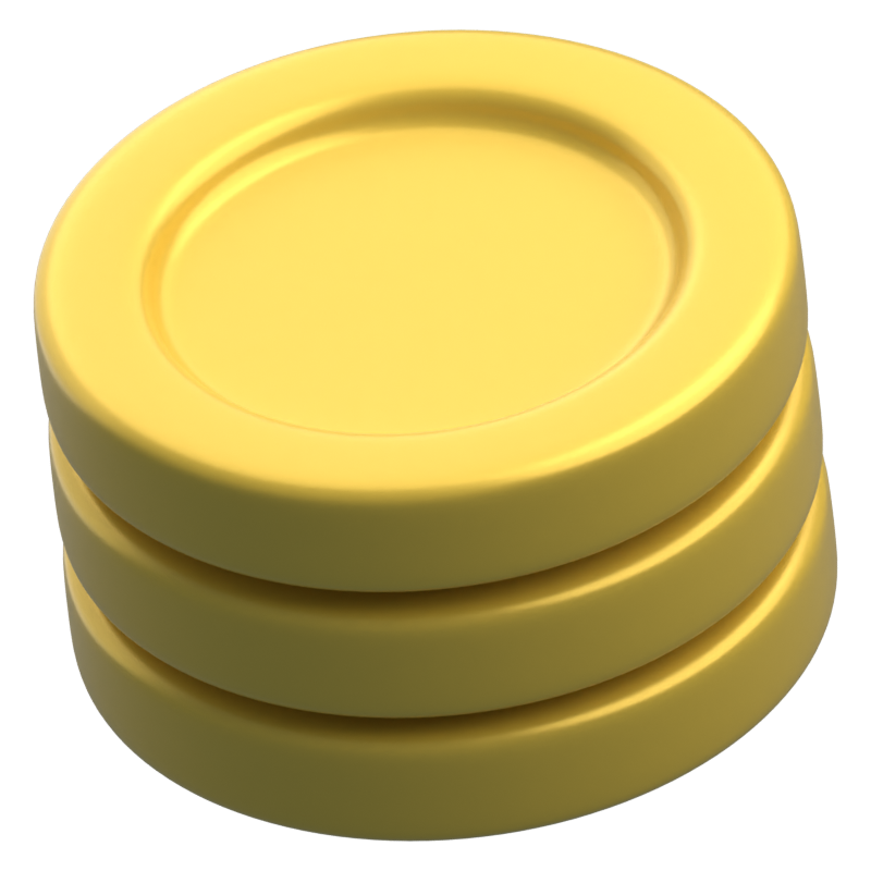 Coins 3D Icon 3D Graphic