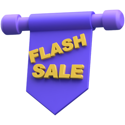 icono 3d de venta flash 3D Graphic