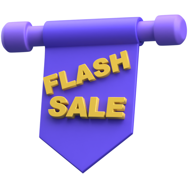 Icono 3D de venta flash 3D Graphic