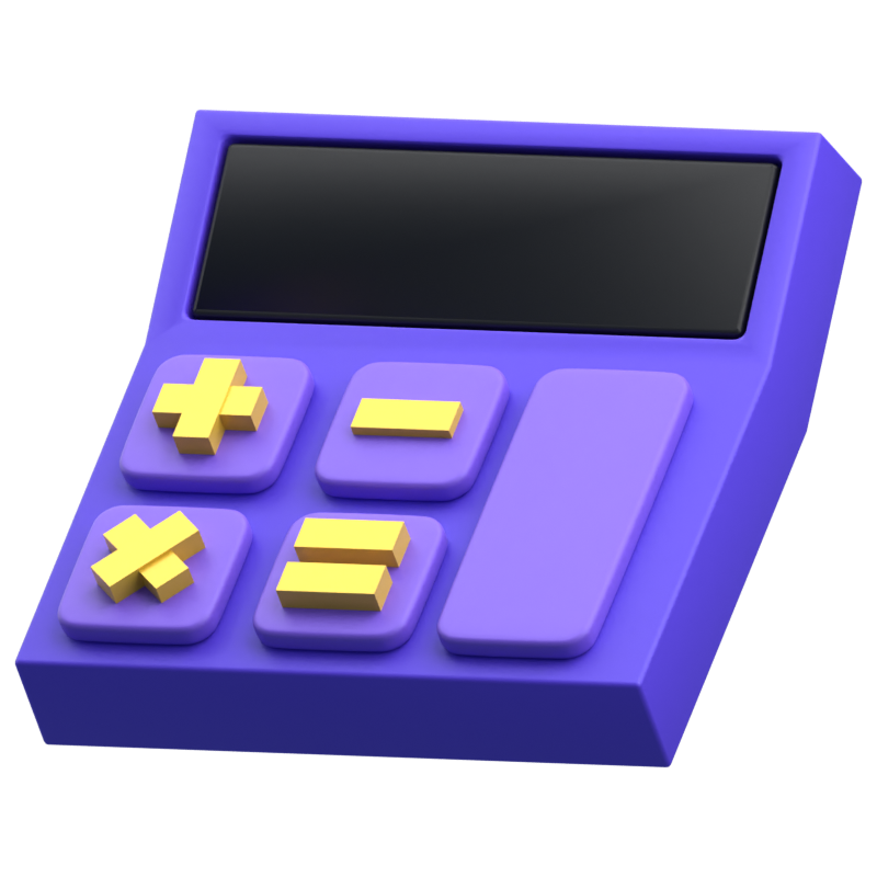 Calculator 3D Icon 3D Graphic